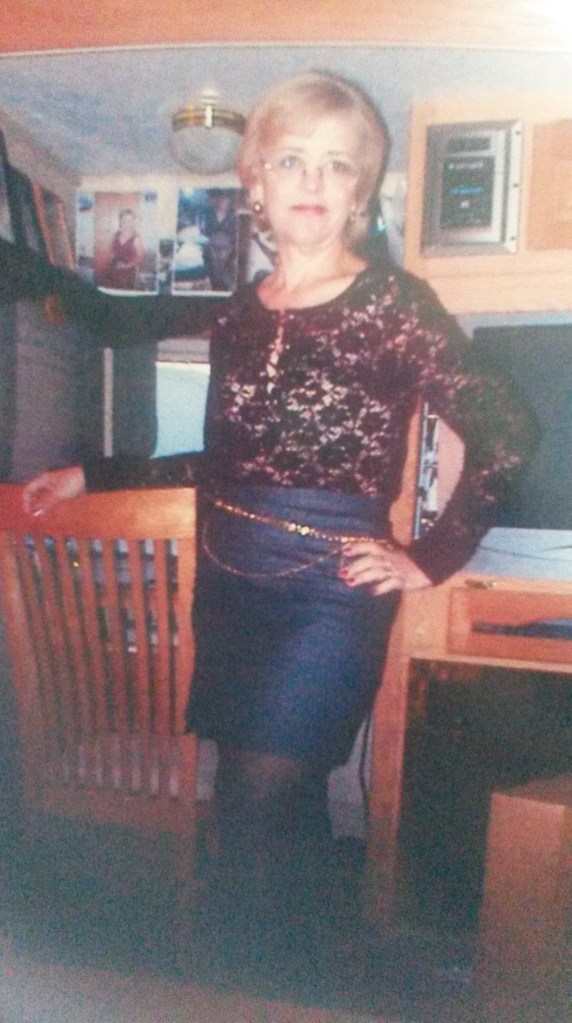 My Mom, Lip Lady D, even after bariatric surgery as a size 2/4 on top, embracing her Lip Lady Diva spirit